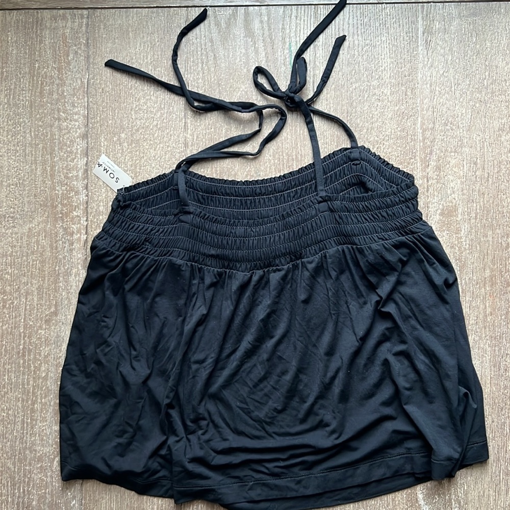 NWT Soma Cool Nights Smocked Babydoll Top - Picture 9 of 9